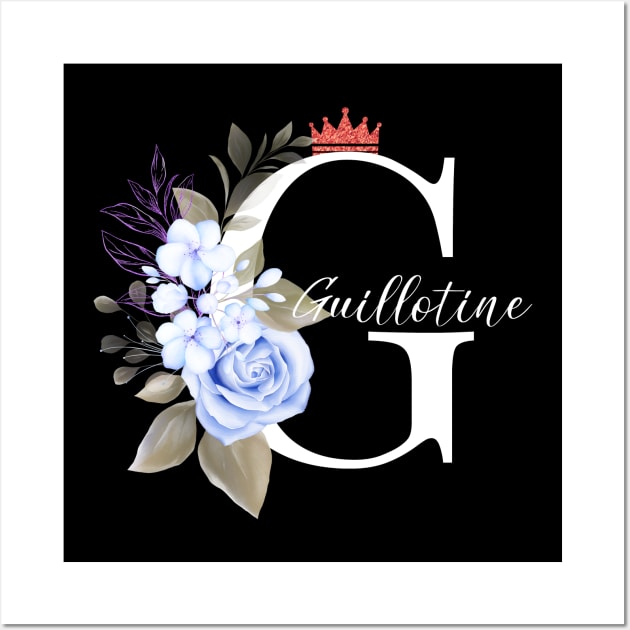 Pretty Guillotine Floral Wall Art by aaallsmiles